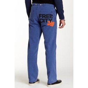 Free City Button Detail Worker Pant Japanese worker pant $350 Retail 28-36